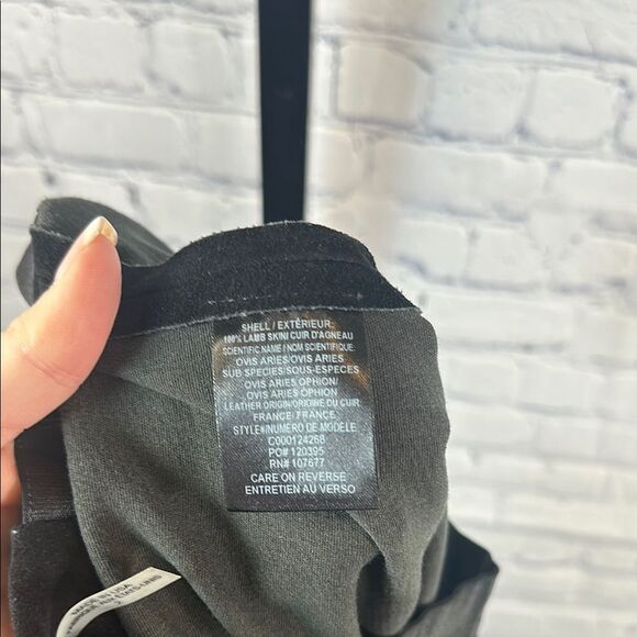 ✨ Alice + Olivia Black Lambskin Suede High-Rise Leggings Size 2 - Picture 4 of 9